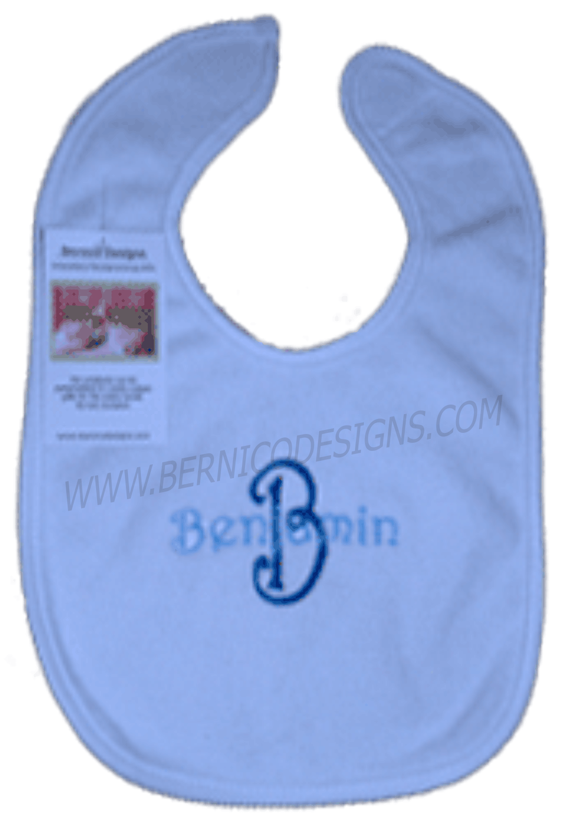 Bib - Name and Initial Bib for Baby Girl or Baby Boy - Personalized Monogrammed Custom #B22