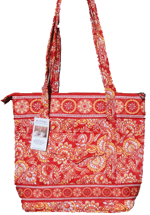 Handbag - Orange Paisley-#HB71